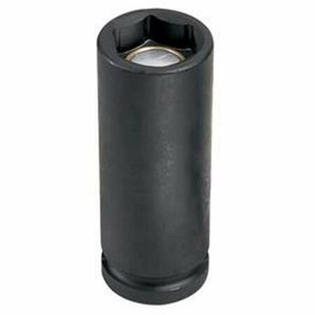 EAGLE TOOL US Grey Pneumatic 0.5 in. Drive x 17 mm Magnetic Deep Socket GY2017MDG